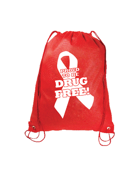 Proud to Be Drug Free! Drawstring Backpack