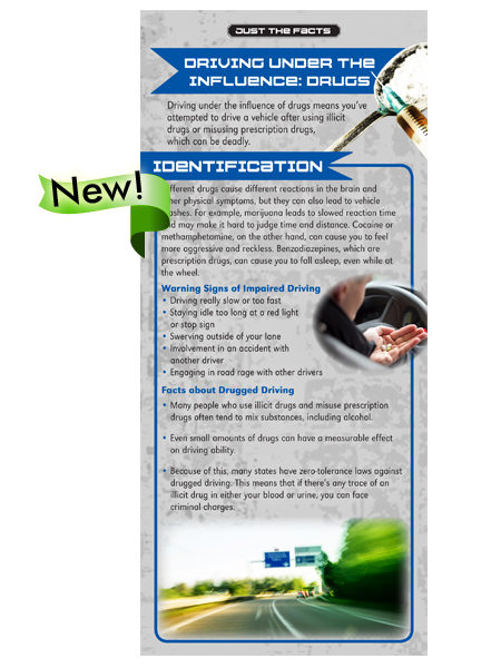Just the Facts Rack Card: Driving Under the Influence (Drugs)
